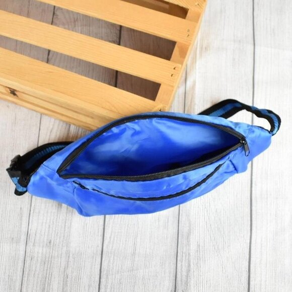 Electric Blue Lightweight Nylon Fanny Waist Pack - Picture 4 of 4